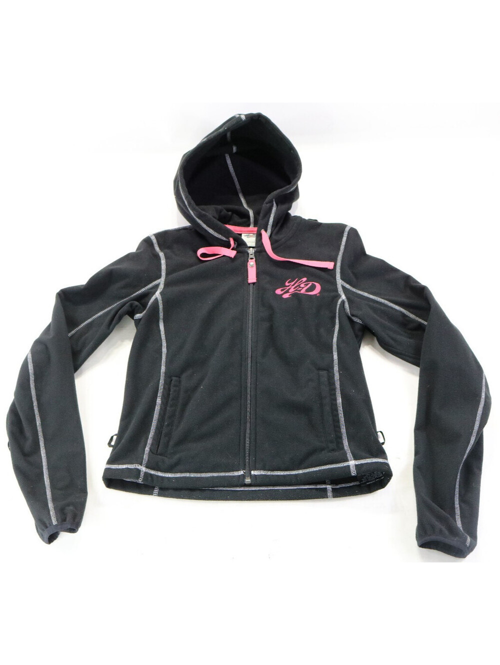 harley davidson  removable liner hoodie jacket S black pink Cruiser 97422-14VW